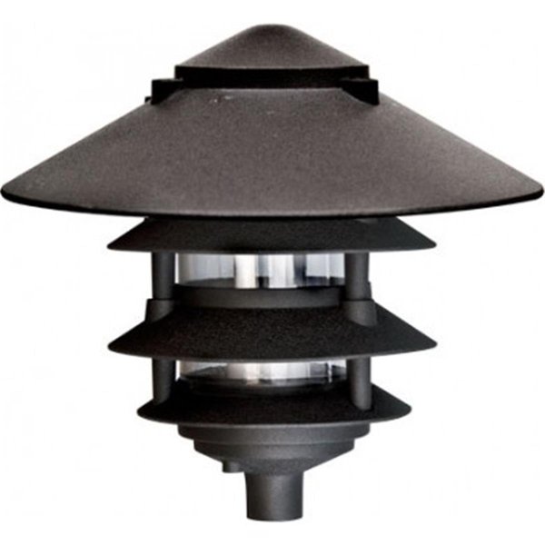 Feeltheglow 10 x 3 in. 120V Incandescent Four Tier Pagoda Light - Bronze FE2563280